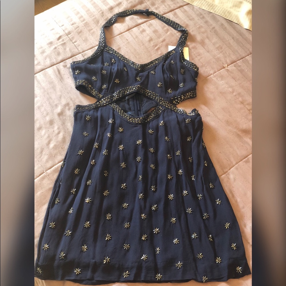 Navy Blue jeweled dress